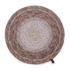 Post Vlisco Round Carpet White #5