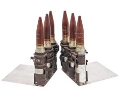 Post War 1953 Very Unusual Trencher Art Bookends In Bronze And Aluminum