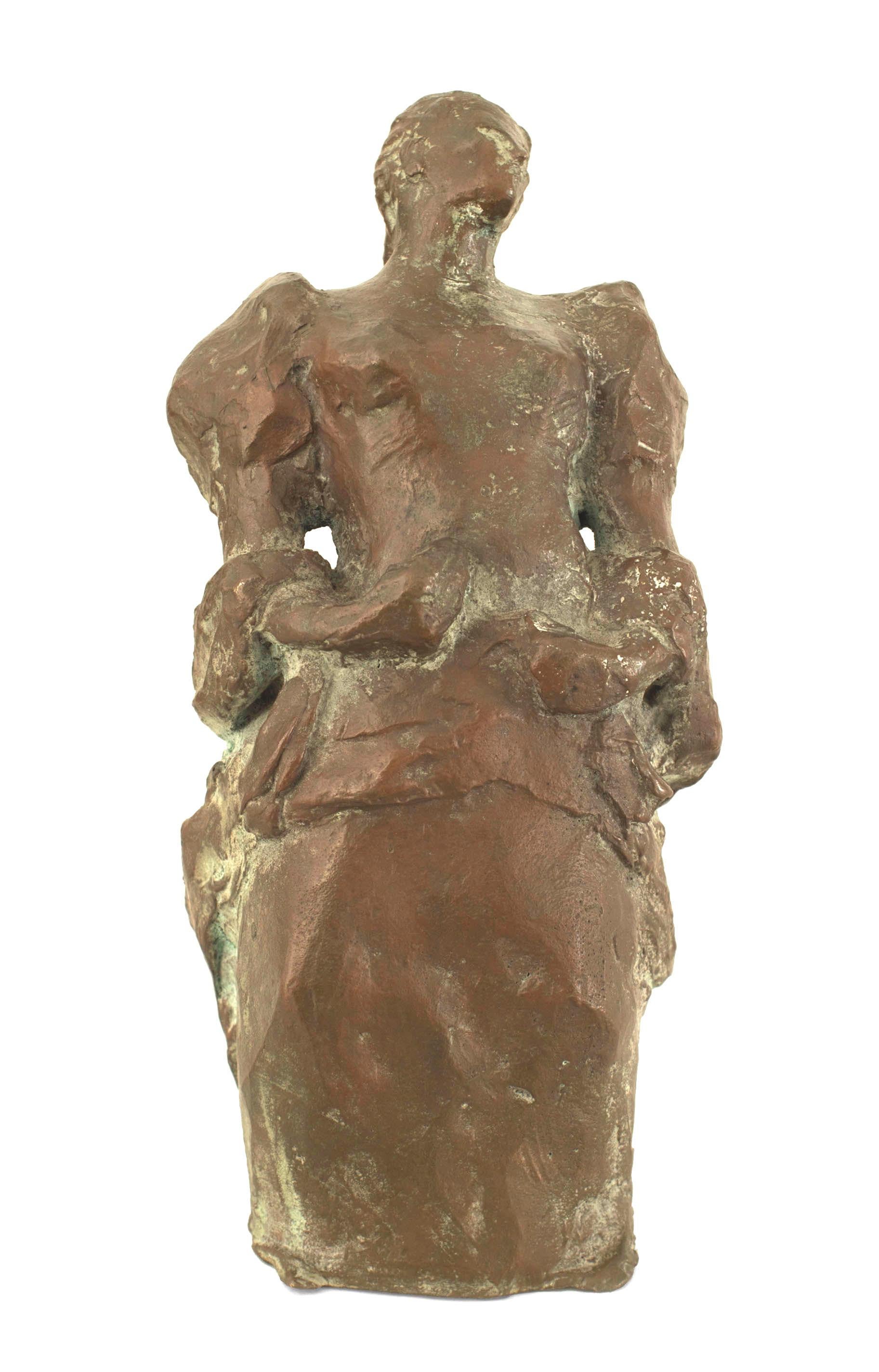 Dutch Post-War Abstract Bronze Sculpture For Sale