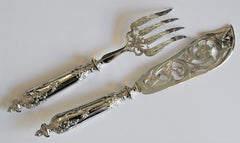 Post War Fish Knife and Fork Serving Set