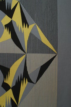 Post-War French Aubusson Geometric Tapestry