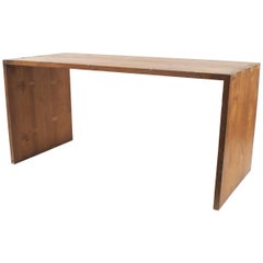 Post War Minimalist Pine Table Desk with Exposed Dovetails Post War Minimalist Pine Table Desk with Exposed Dovetails