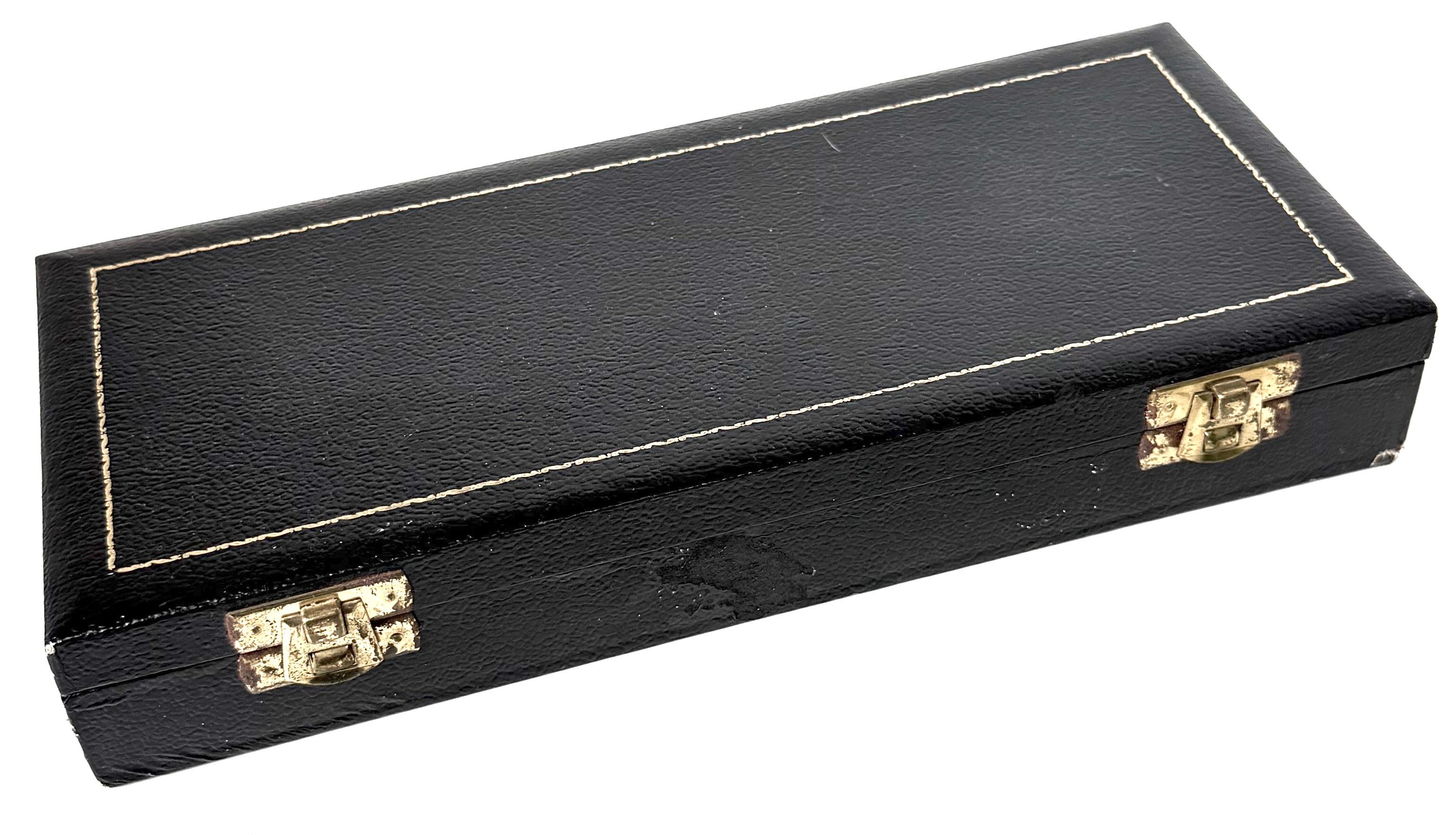 Mid-20th Century Post War Pair Silver Plate Salad Spoons in Original Case. For Sale