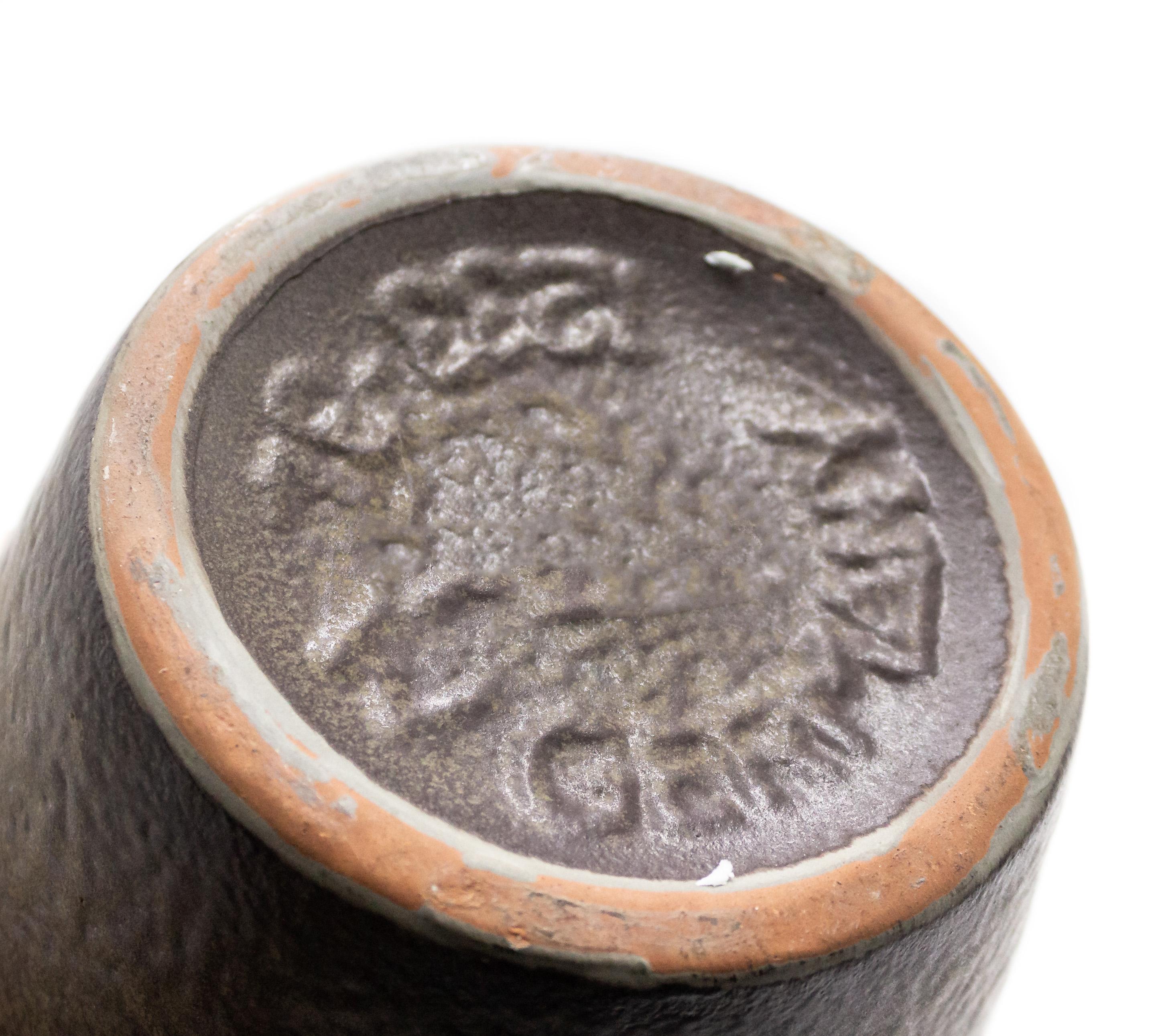 XX secolo Vaso marrone e giallo della Germania Ovest del dopoguerra in vendita
