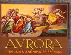 Poster, Aurora Insurance Company. Cardboard. Spain, first half of the 20th c.