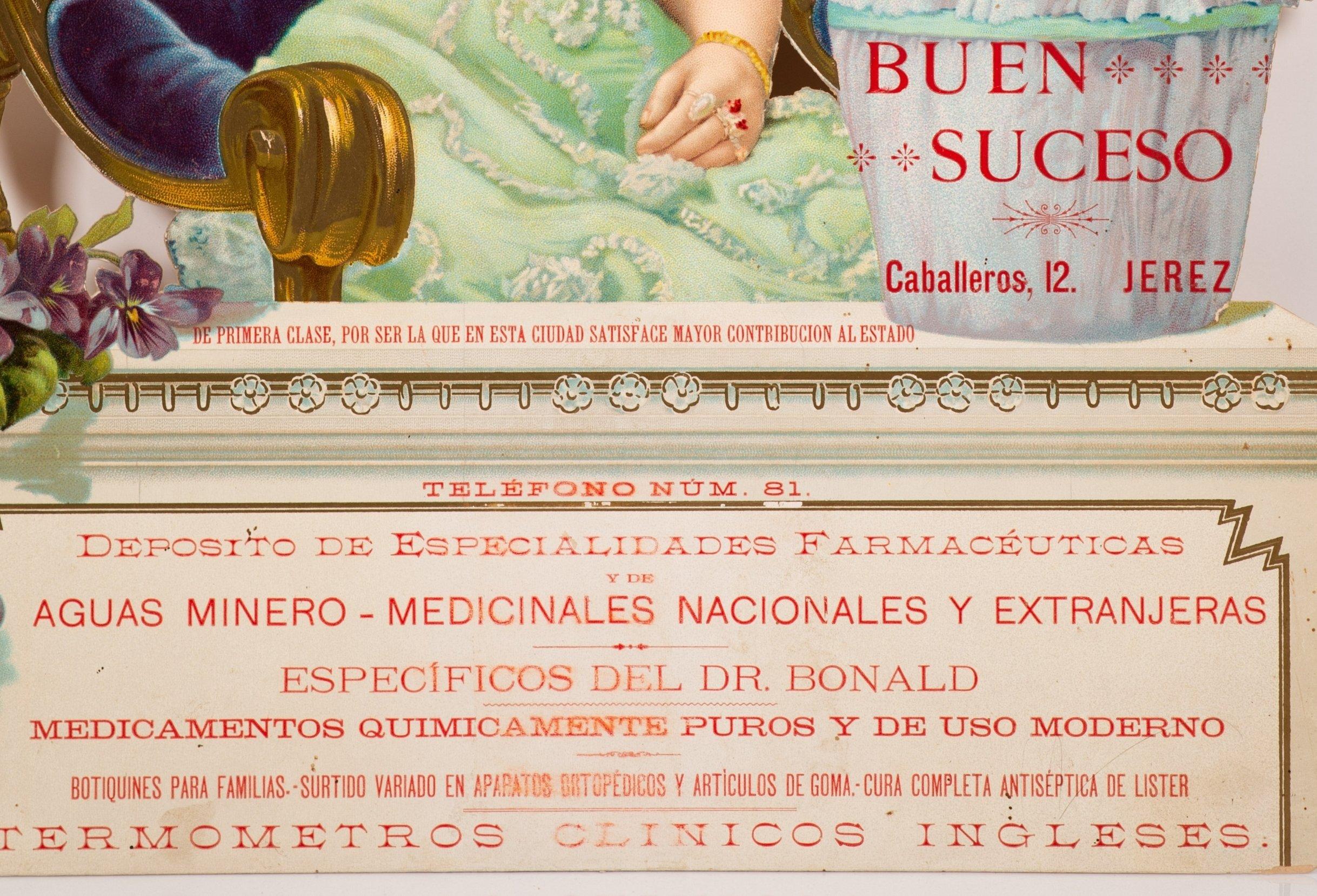 Européen Affiche de Buen Suceso Pharmacy and Chemical Laboratory à Jerez de la Frontera en vente