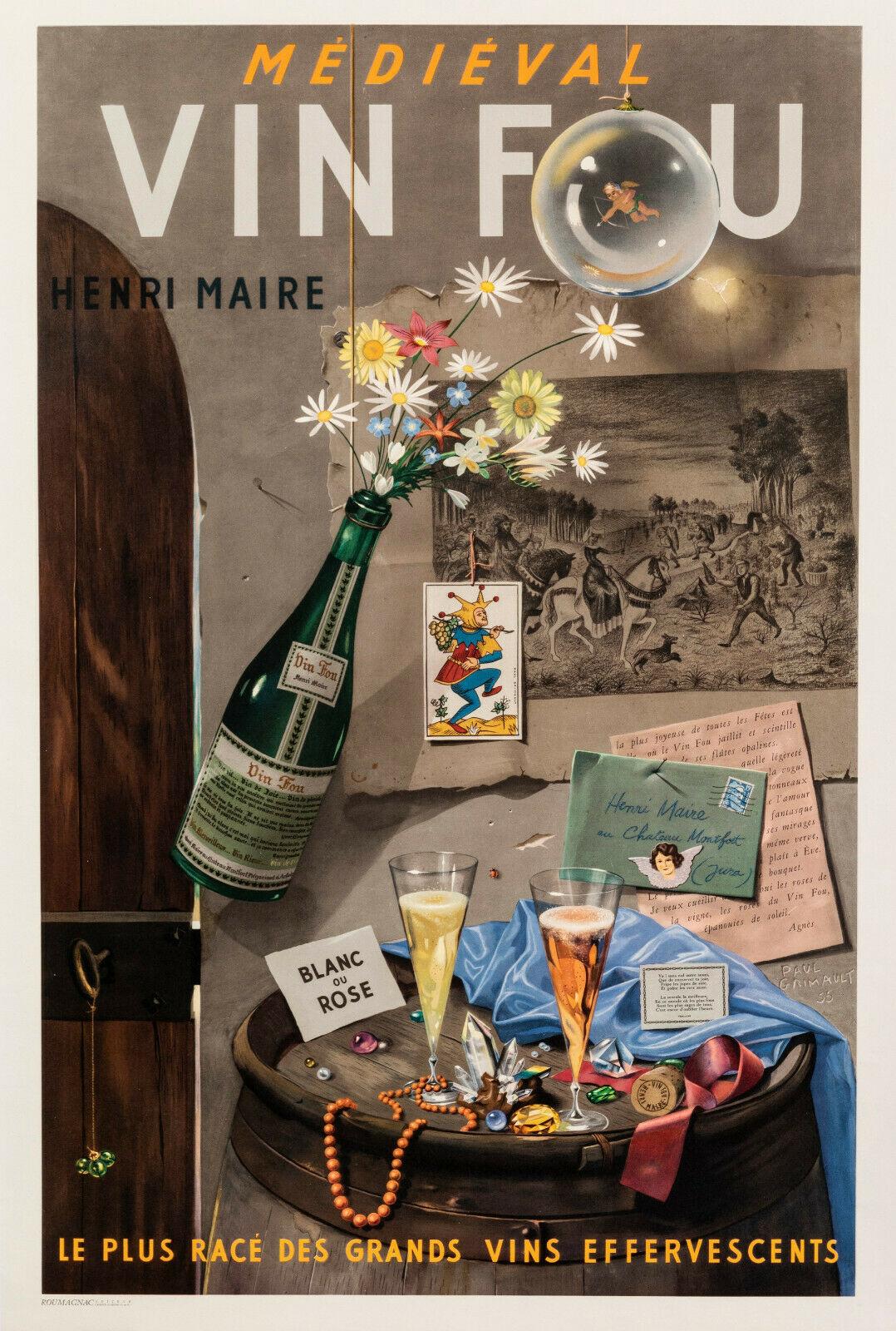 Affiche de Grimault Paul, lithographie en couleur sur papier, marouflée sur toile ou sur papier sans acide.
1955

