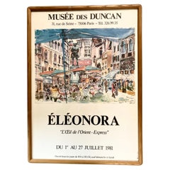 Cartel de una exposición en una galería de París para El Orient Express
