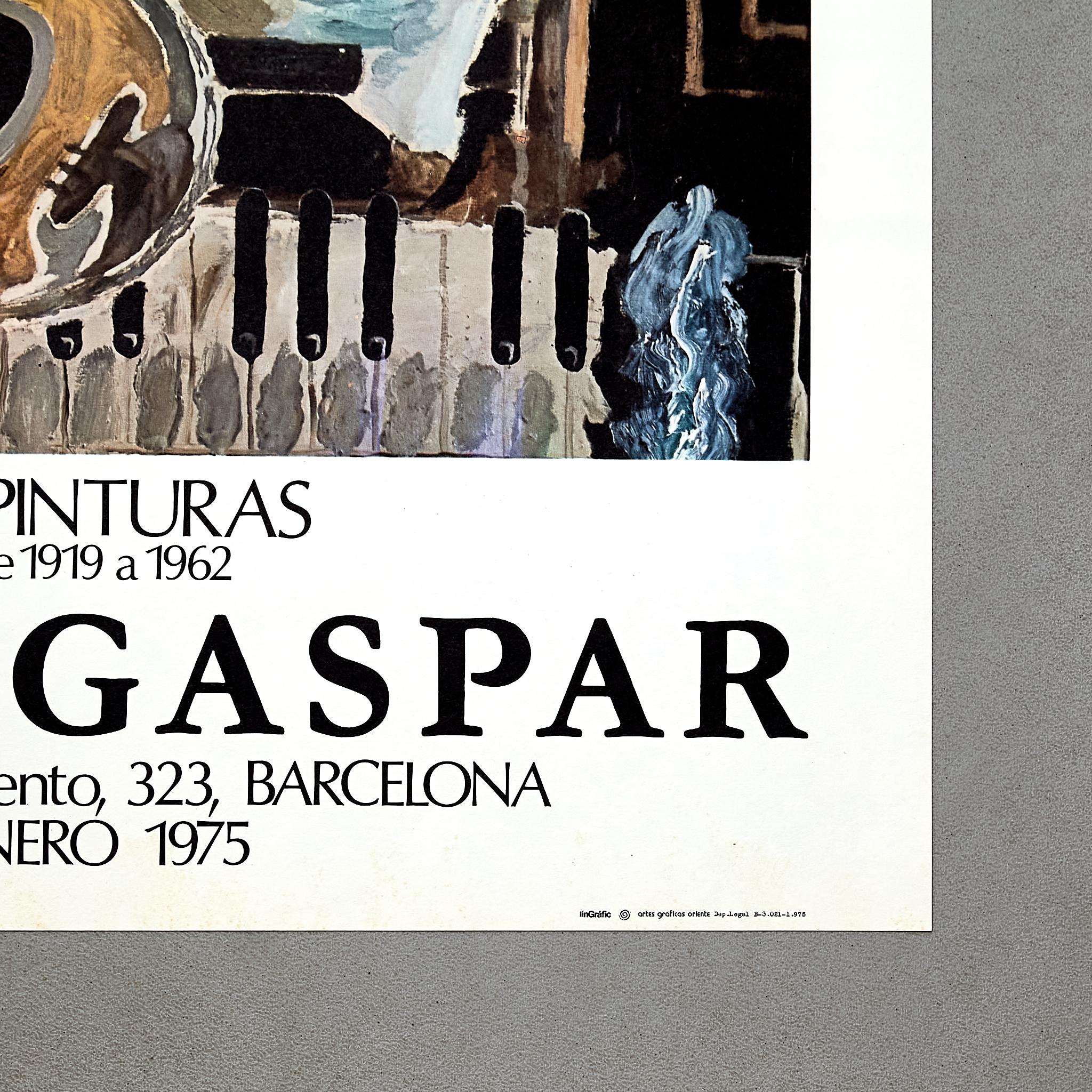 Paper Poster for Gaspar Room by Georges Braque, circa 1975. For Sale