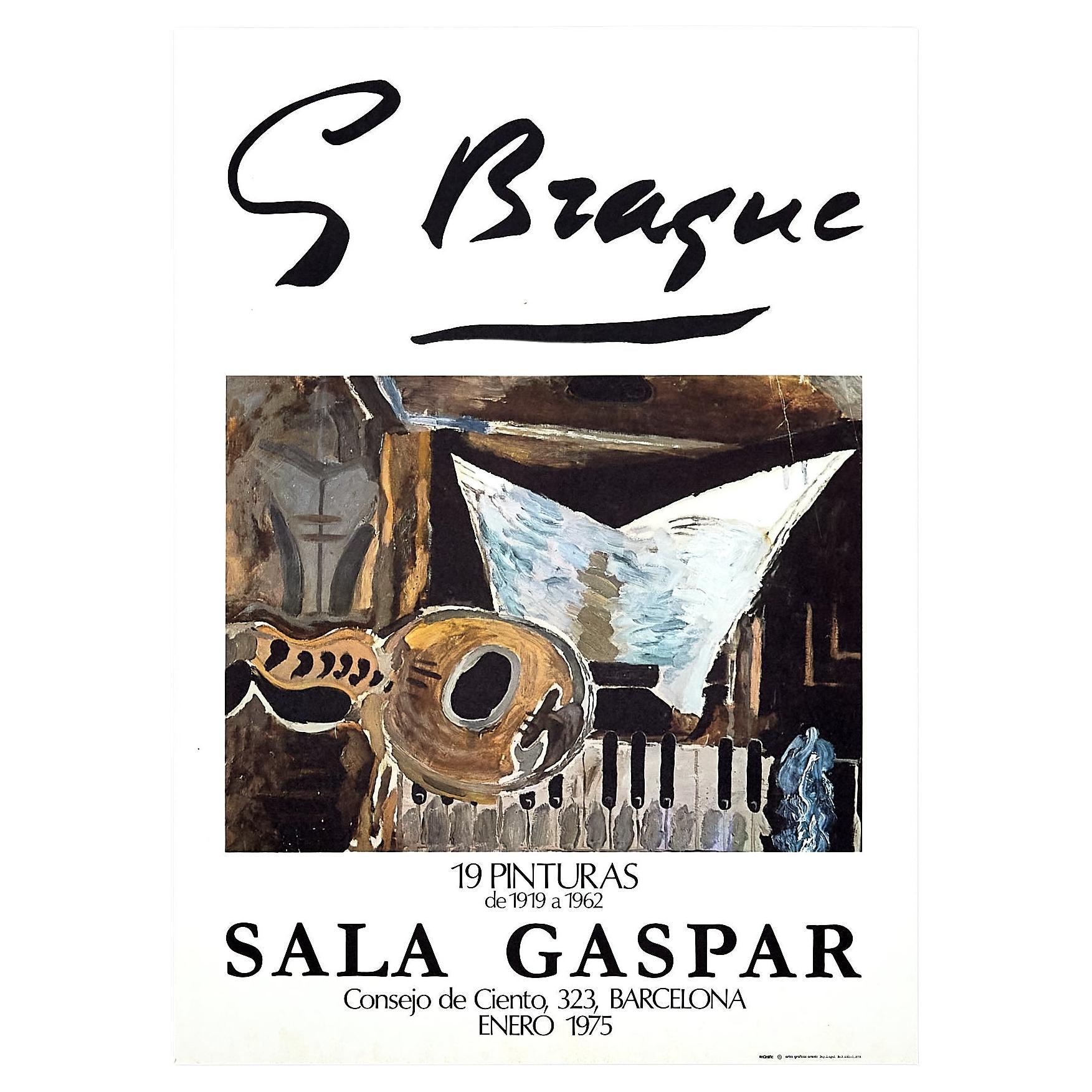 Poster for Gaspar Room by Georges Braque, circa 1975. For Sale