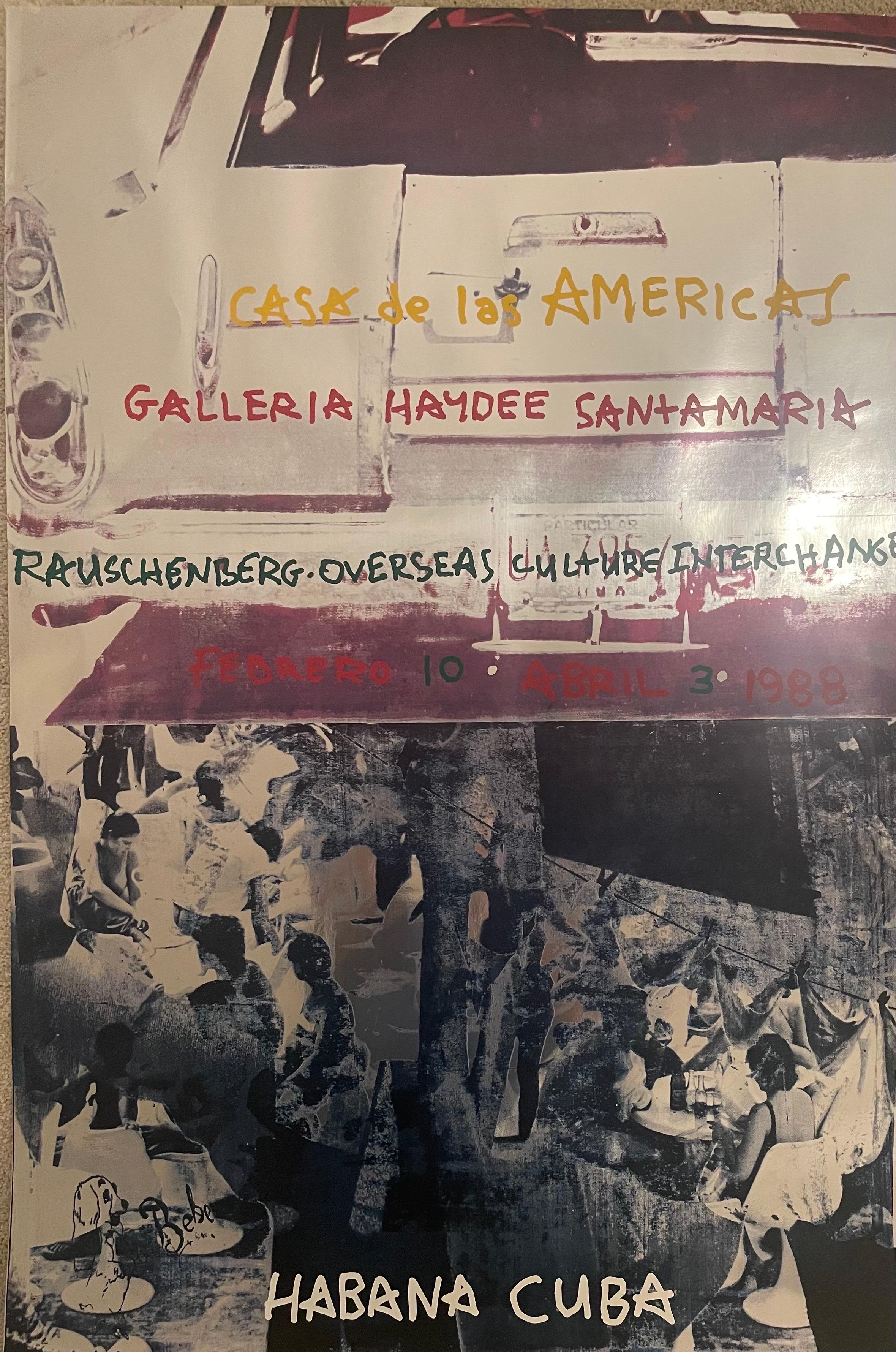 Poster for Roci Cuba, Casa De Las Americas by Robert Rauschenberg, 1988 5