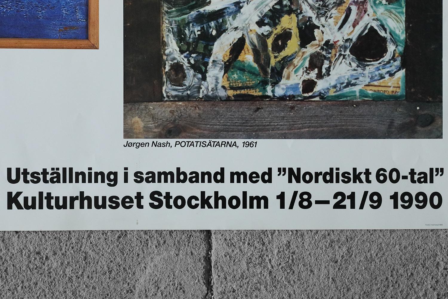 Poster aus der Nordiskt 60-tal-Ausstellung in der Kulturhuset Stockholm, 1990 im Zustand „Gut“ im Angebot in Warszawa, Mazowieckie
