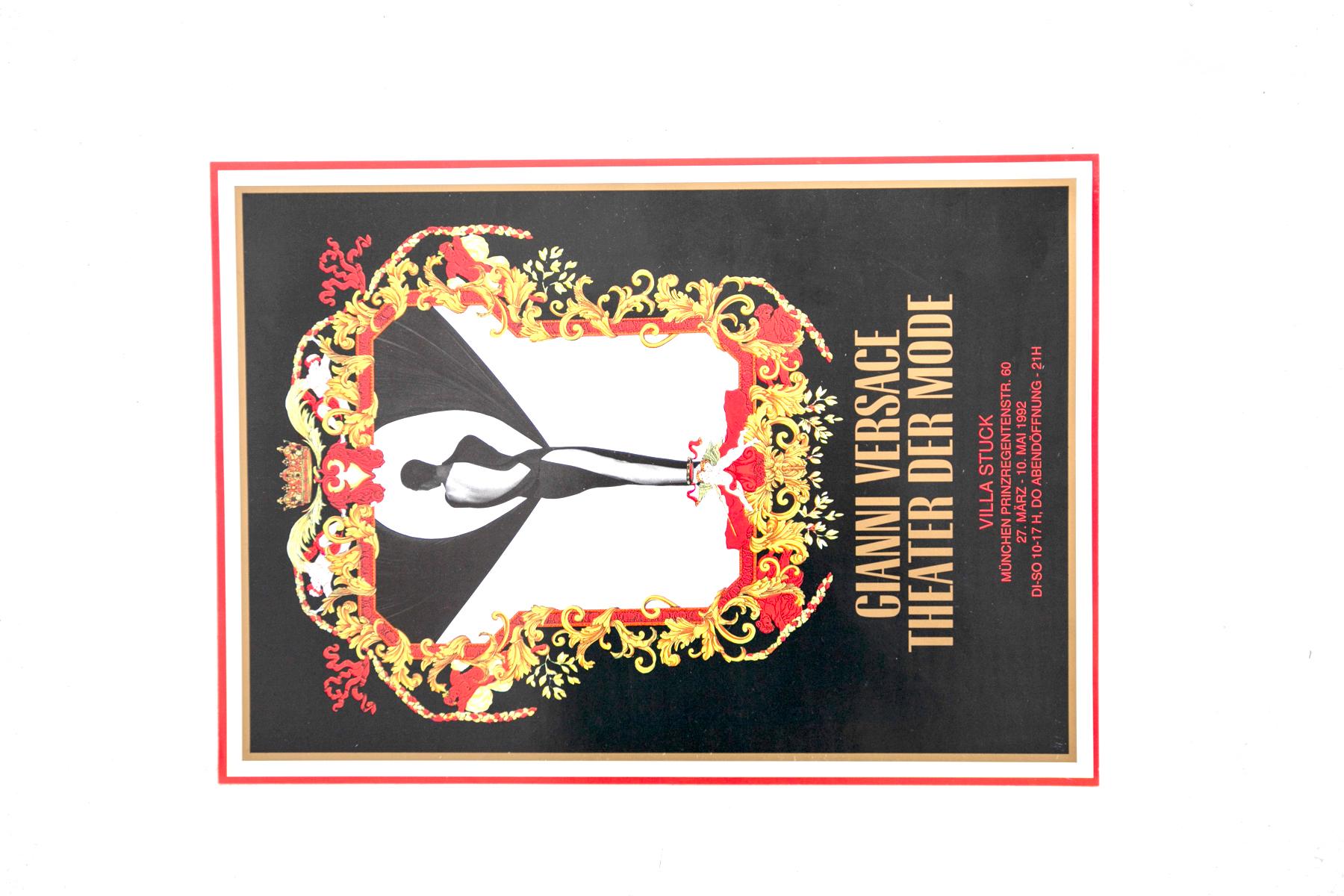 Plakat von Gianni Versace für die Eröffnung der Ausstellung 