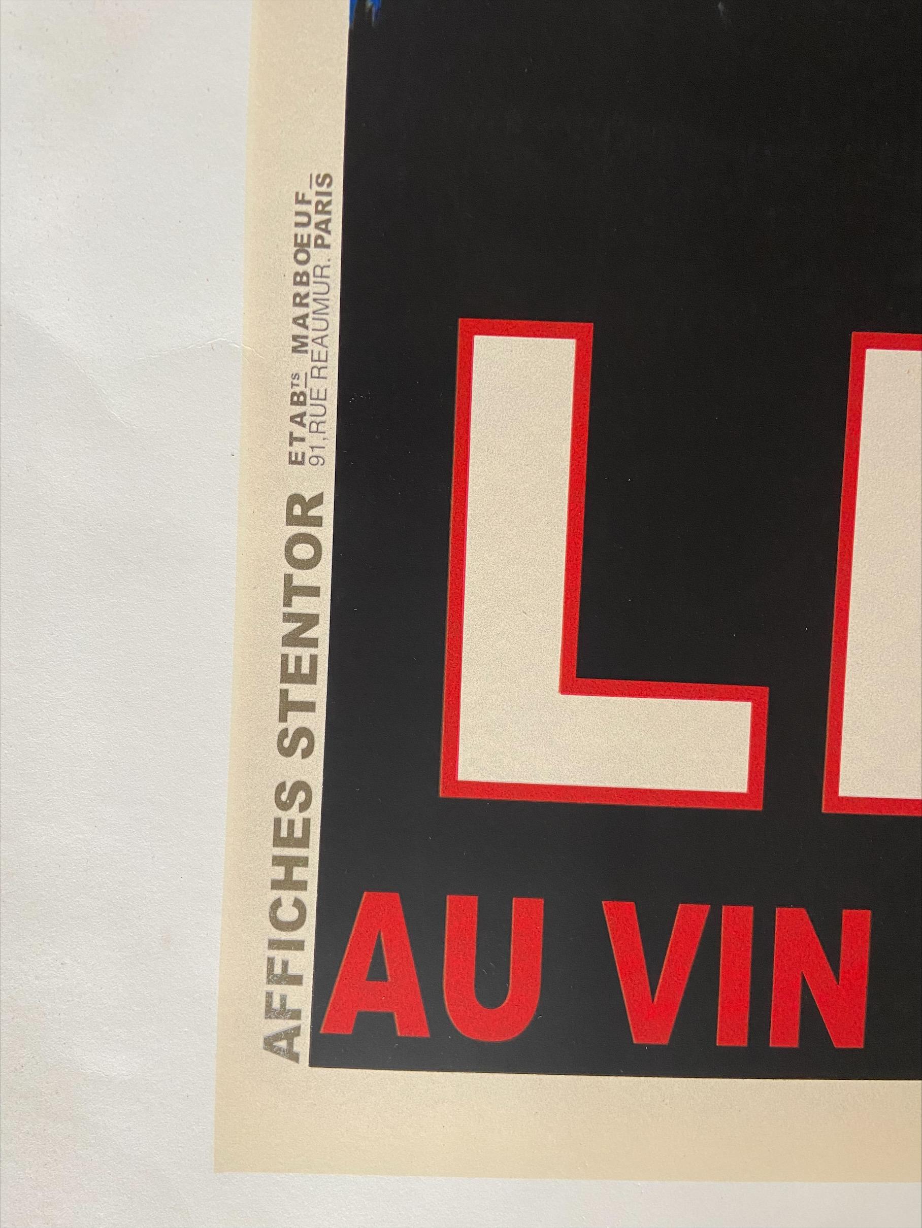 Poster Kina Lillet, Robys 'Robert Wolff' im Zustand „Gut“ im Angebot in Saint ouen, FR