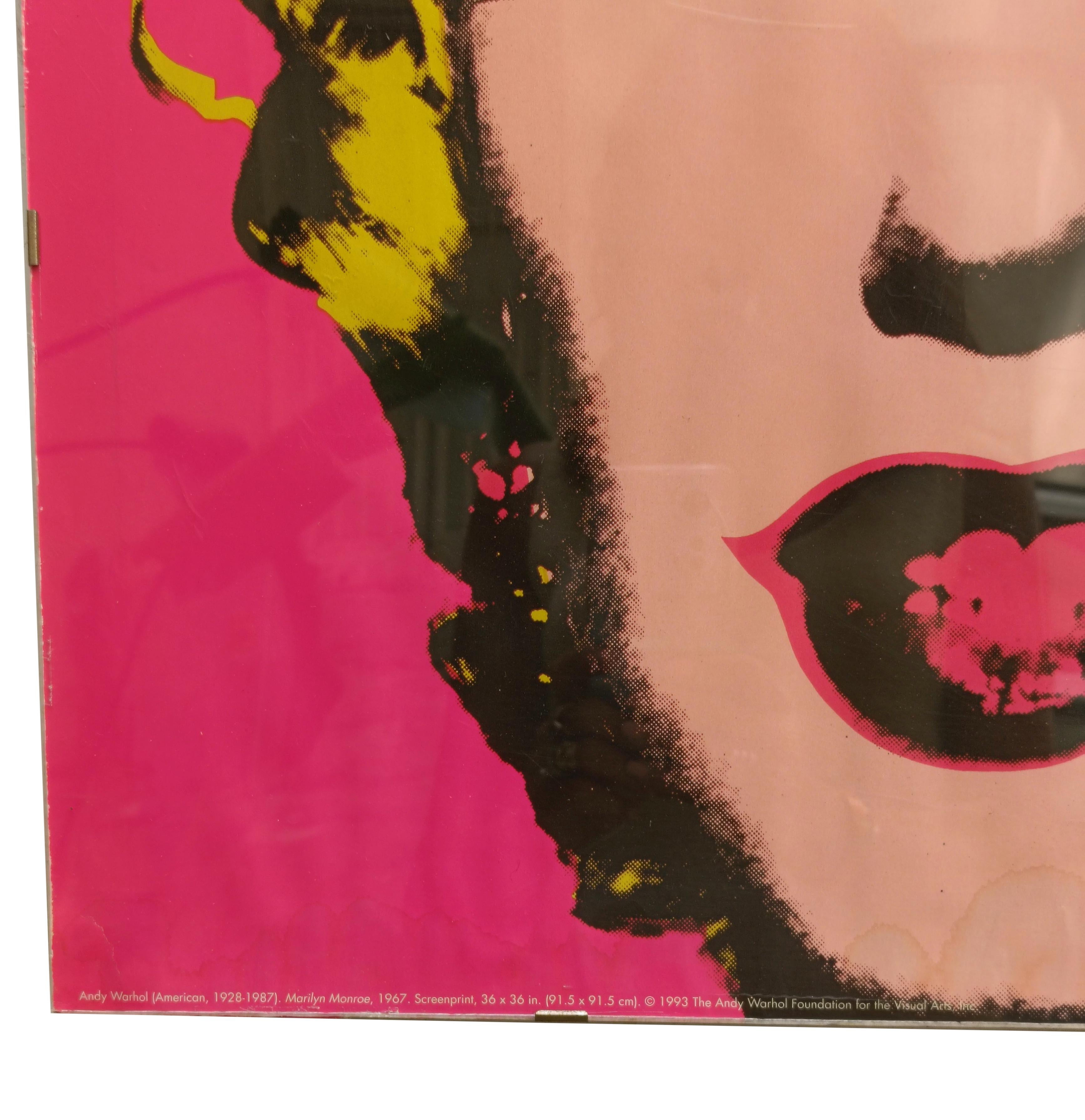 Plakat 'MARILYN' nach einem Entwurf von Andy Warhol, Italien 1990 (Papier) im Angebot