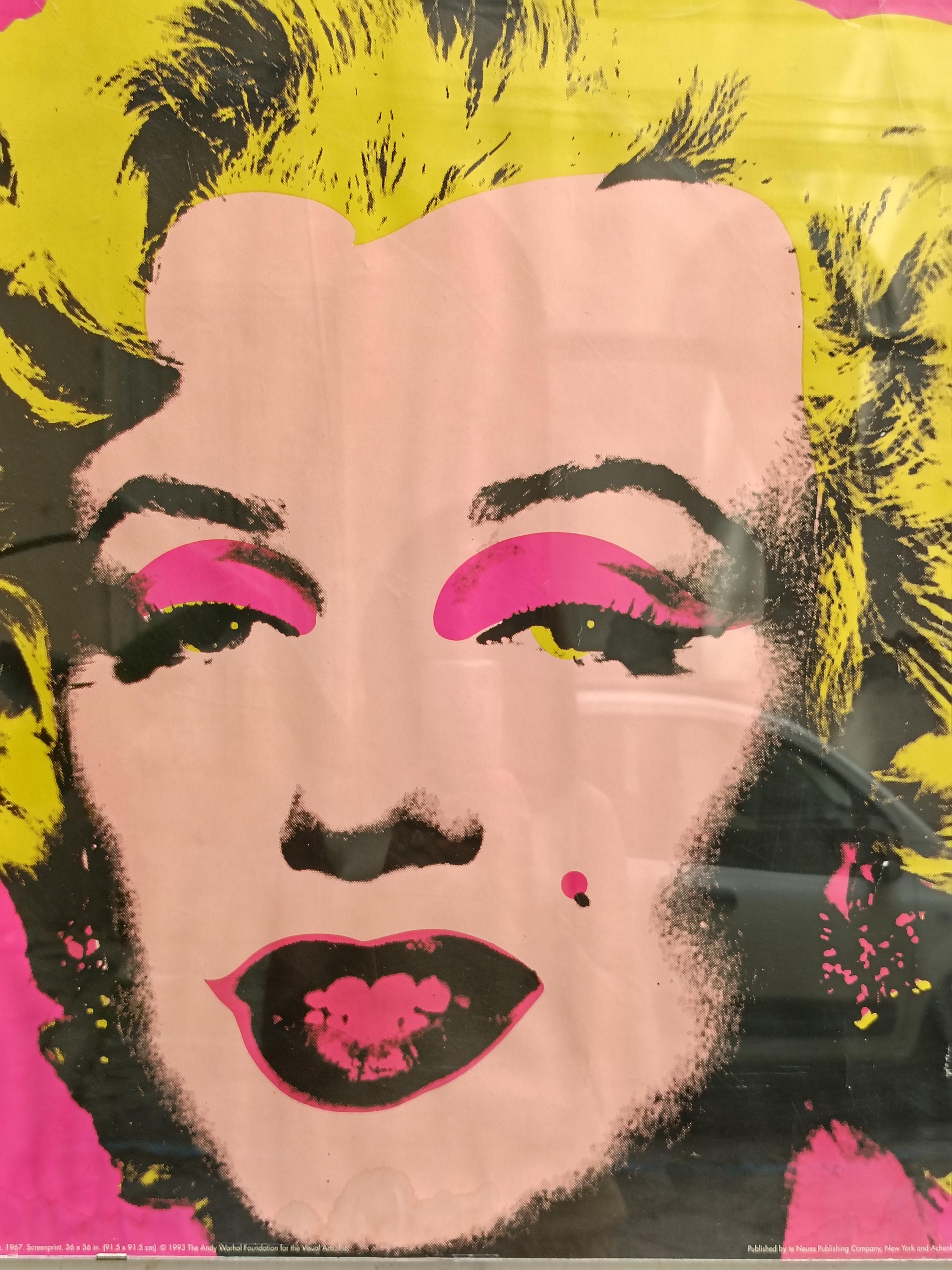 Plakat 'MARILYN' nach einem Entwurf von Andy Warhol, Italien 1990 im Angebot 1