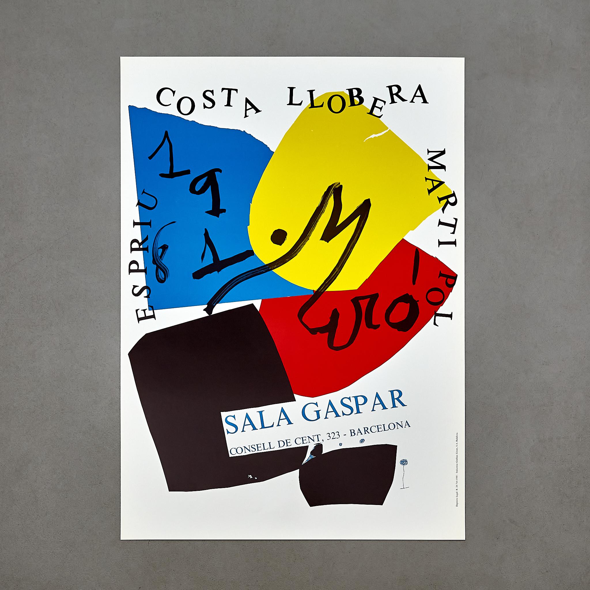 Affiche de Costa Llobera par Joan Miró.

Fabriqué en Espagne, vers 1981.

En état d'origine avec une usure mineure conforme à l'âge et à l'utilisation, préservant une belle patine.

Matériaux : 
Papier 

Dimensions : 
D 0,1 cm x L 49 cm x H 68,5