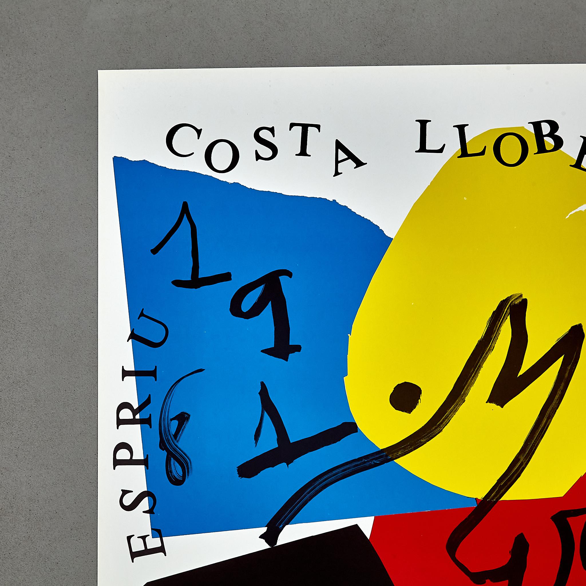 Spanish Poster of Costa Llobera by Joan Miró, circa 1981. For Sale