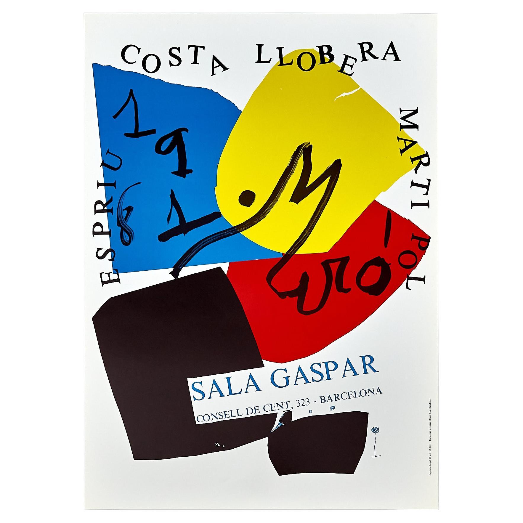 Poster of Costa Llobera by Joan Miró, circa 1981. For Sale