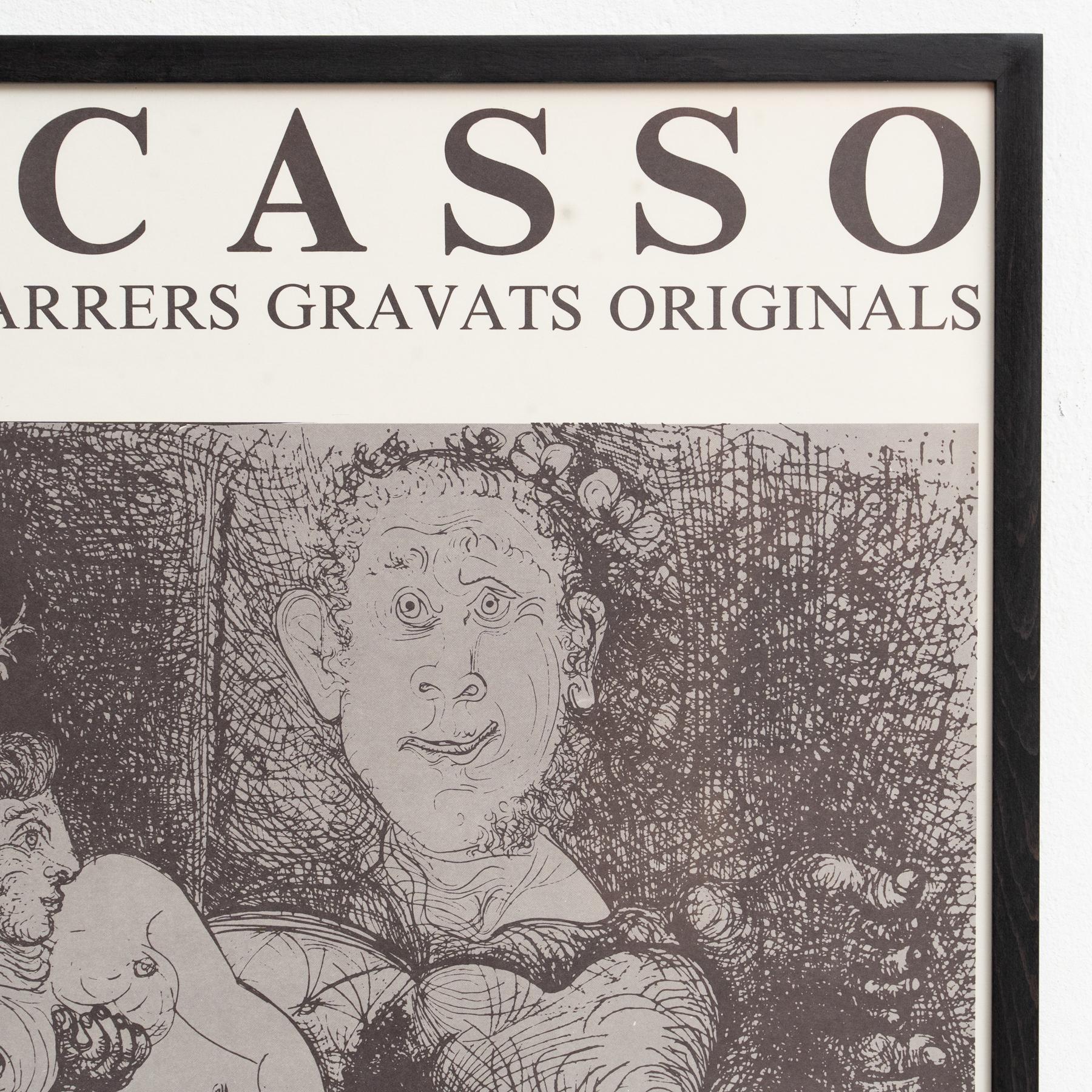 Spanish Poster of the exhibition Gaspar Room. 156 Engravings by Picasso, circa 1978 For Sale