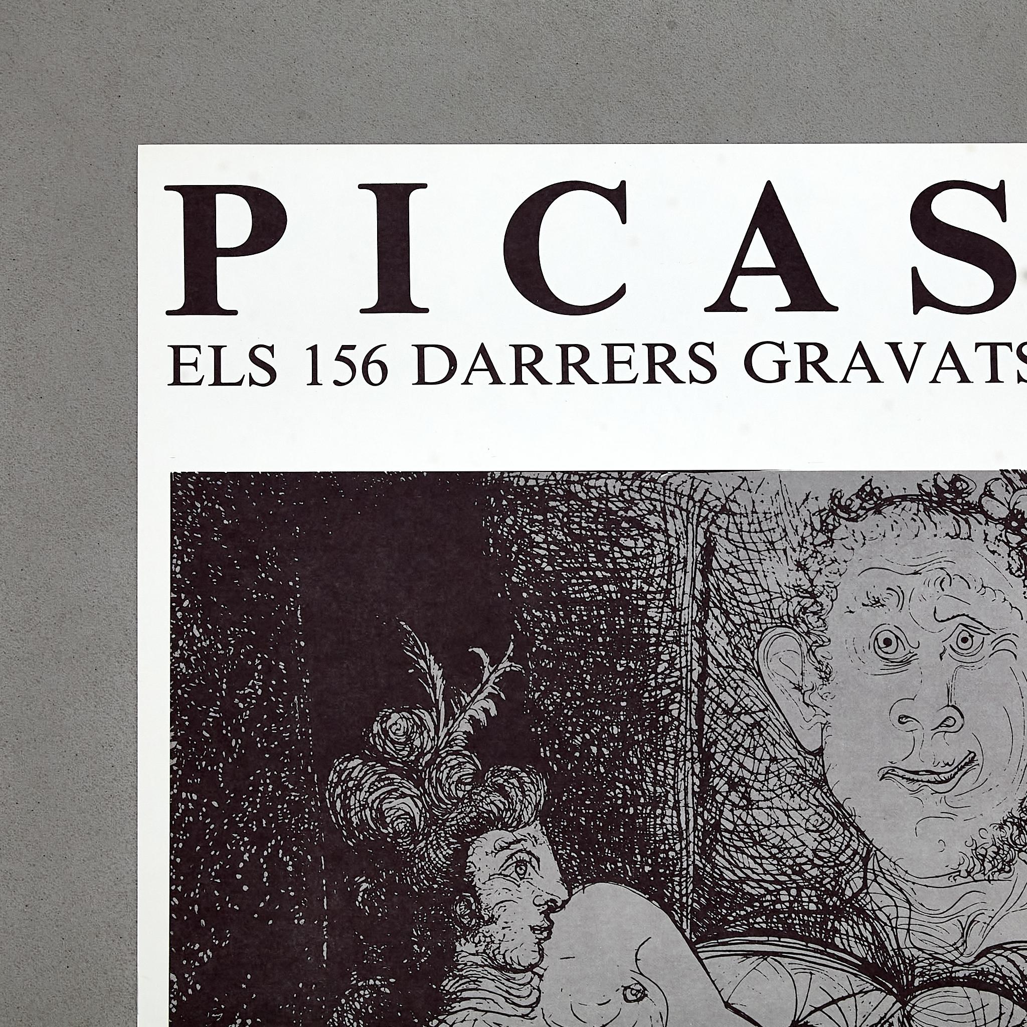 Poster of the exhibition Gaspar Room. 156 Engravings by Picasso, circa 1978 In Good Condition For Sale In Barcelona, Barcelona