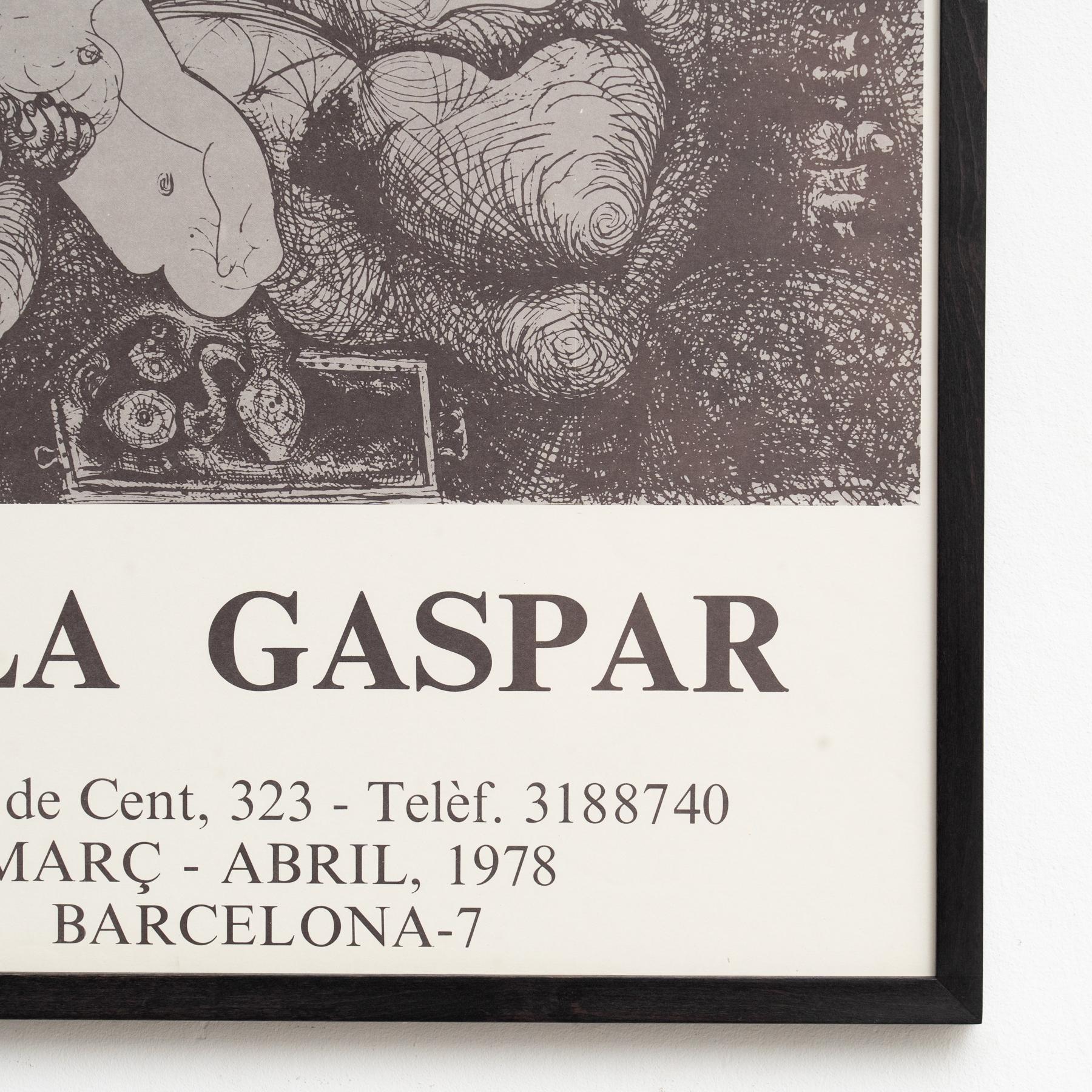 Poster of the exhibition Gaspar Room. 156 Engravings by Picasso, circa 1978 In Good Condition For Sale In Barcelona, Barcelona