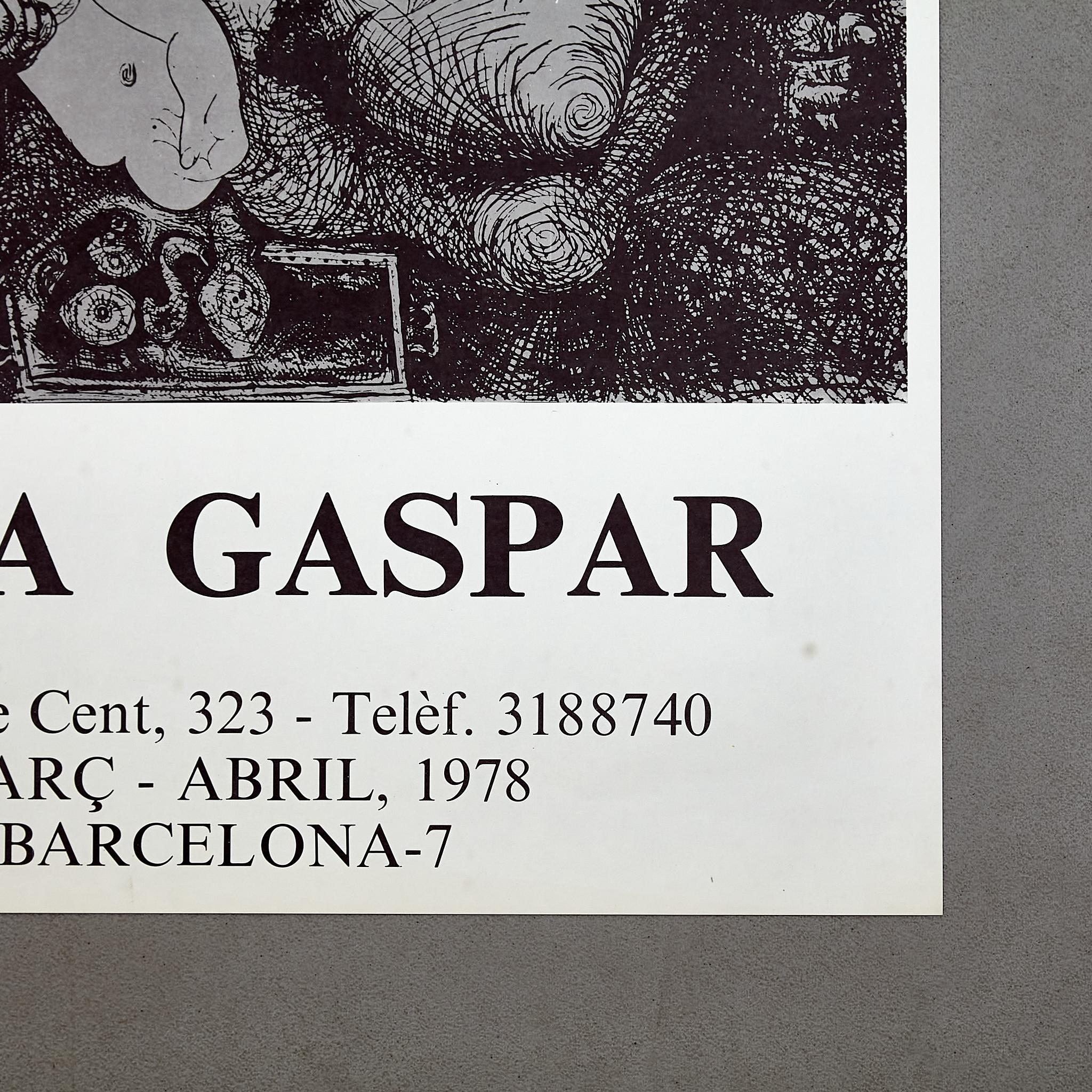 Poster of the exhibition Gaspar Room. 156 Engravings by Picasso, circa 1978 For Sale 1