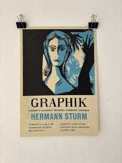 Poster Print Graphic Hermann Sturm Exhibition 1961