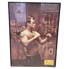 Robbie Williams Poster with Ticket Concert Milan October 30, 2003