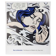 Poster Roy Lichtenstein Drowning Girl MoMA New York 1996