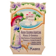 Cartel, Agua de Colonia Santo Domingo de Alquézar. Madrid, posiblemente hacia 1900.