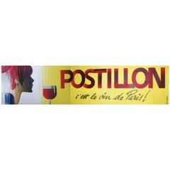 Postillion C’est le vin de Paris! Bus Poster by Gauthier Original Vintage Poster