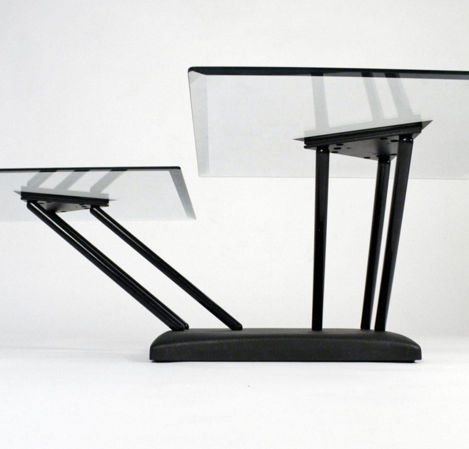 Post-Modern Postmodern 1980s Adjustable Cocktail Table by Italian Manufacturer Bellato For Sale