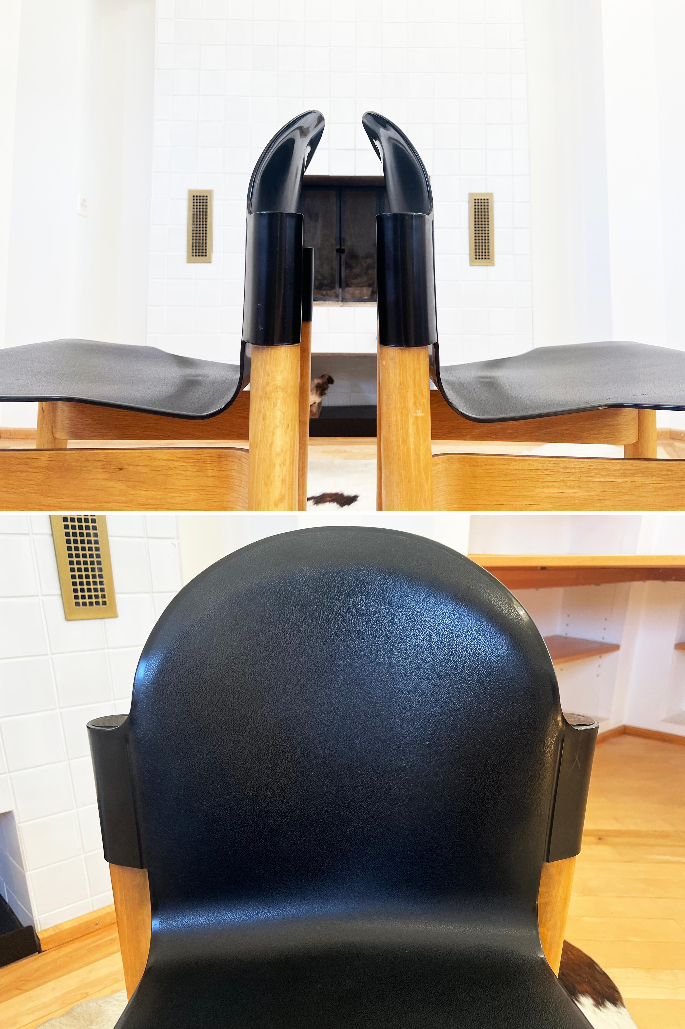 Postmod 80s Flex 2000  (32 disponibles) Chaises empilables Gerd Lange Thonet en hêtre -8 pièces en vente 4