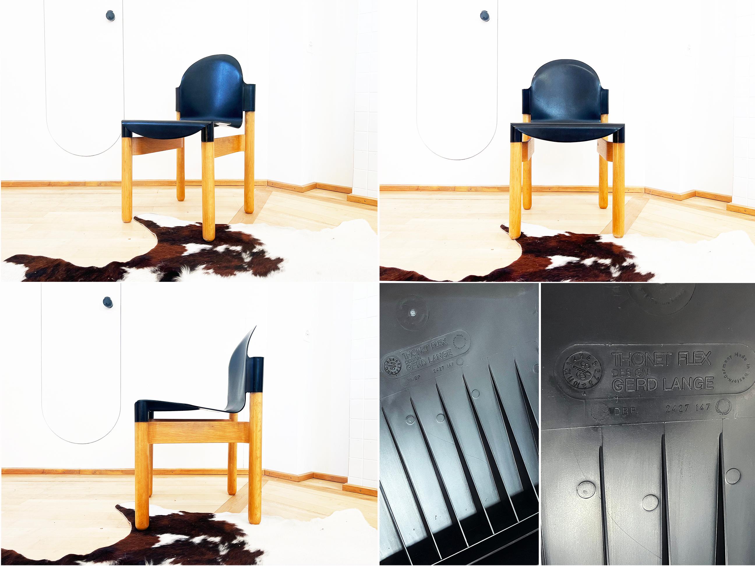Postmod 80s Flex 2000  (32 disponibles) Chaises empilables Gerd Lange Thonet en hêtre -8 pièces en vente 5