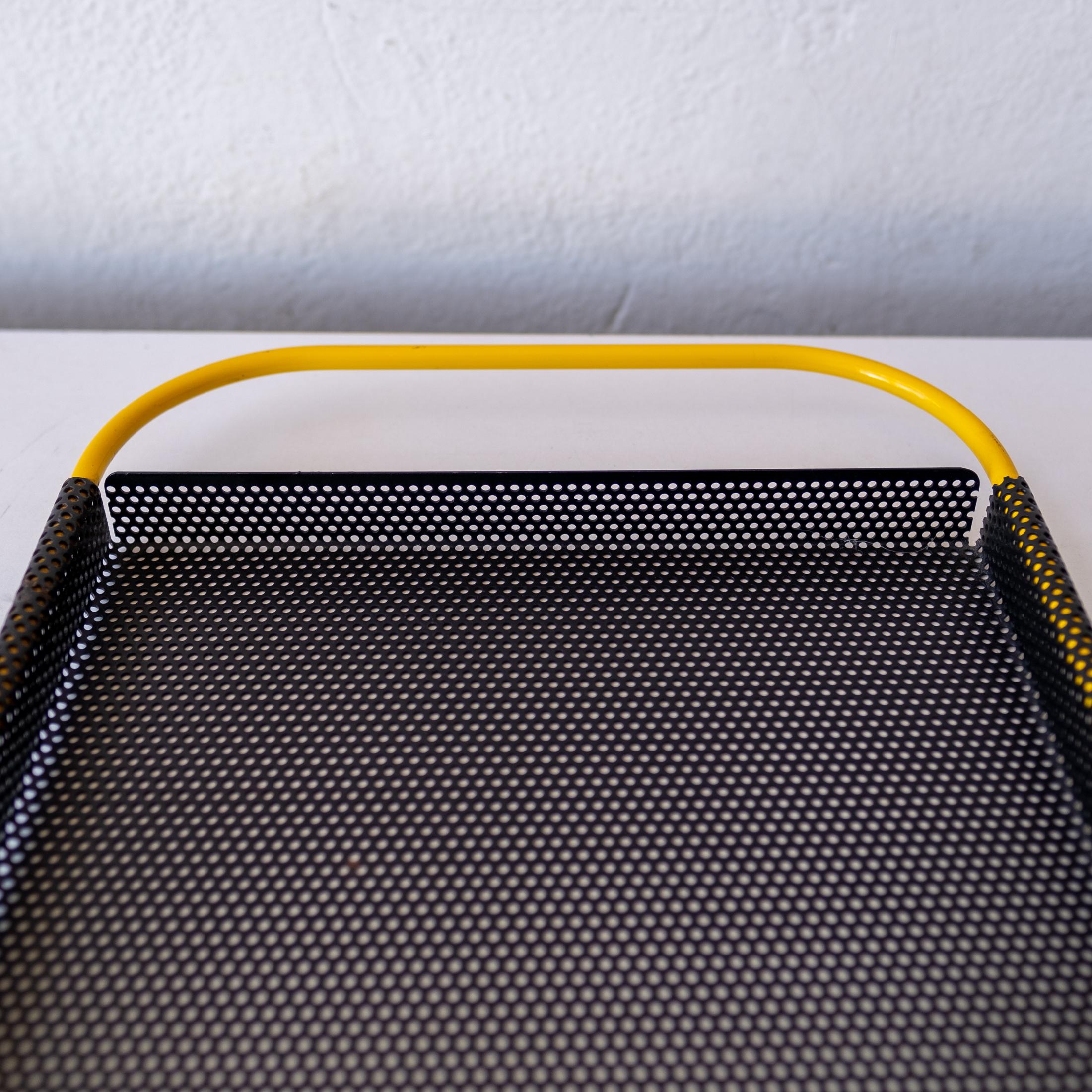 Postmodern 1980's Perforated Metal Tray In Good Condition In San Diego, CA