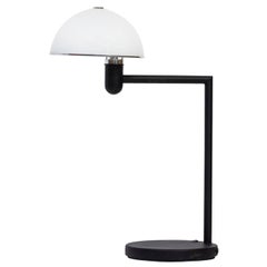 Postmodern 1980s Table Lamp in Glass and Steel by Per Sundstedt for Zero, Sweden