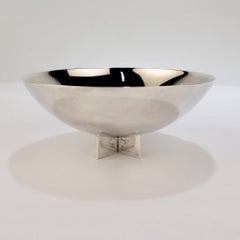 Postmodern Silver-Plated 'Cross Bowl' by Richard Meier for Swid Powell