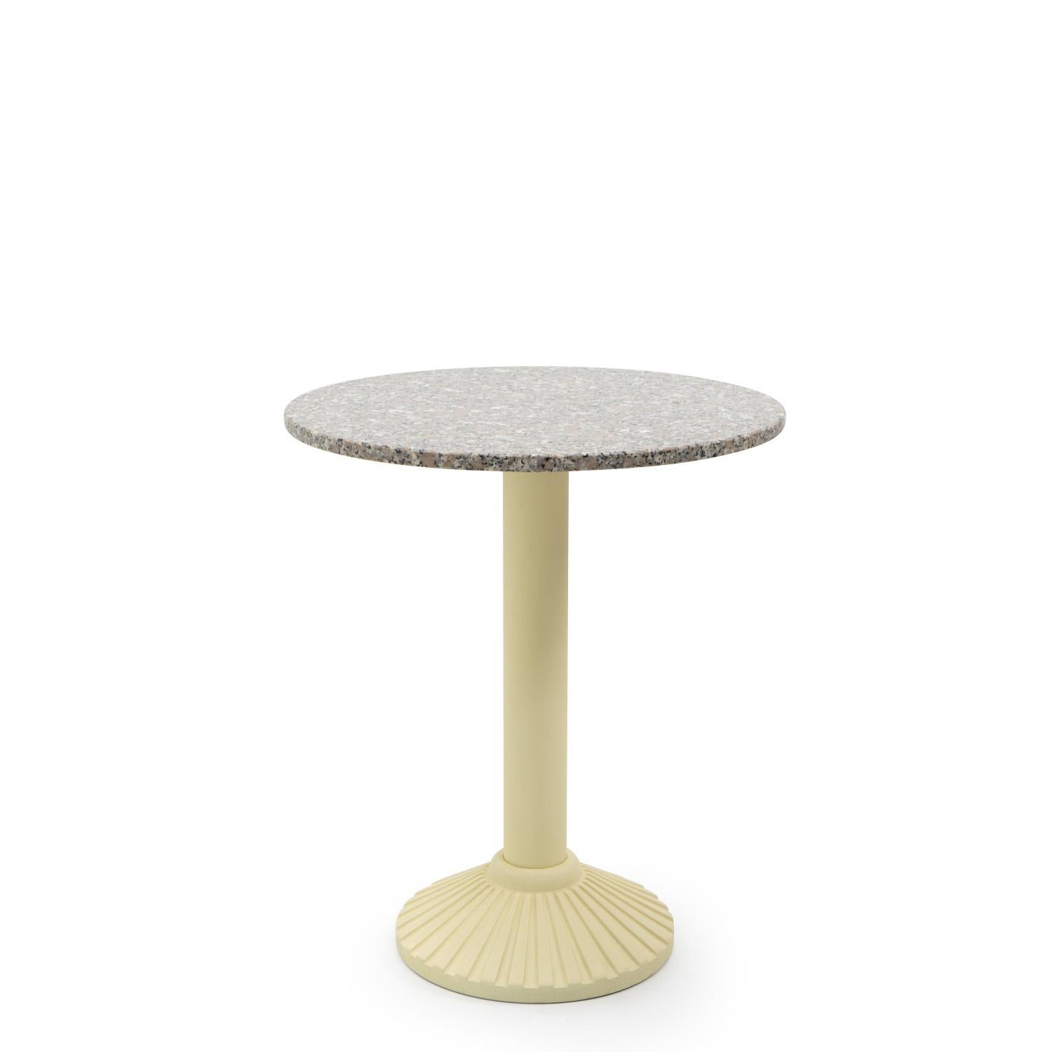 Coffee / side table designed by Peter Granite for Zanotta during the 1980s. Granite top with a Stove-enamelled cast-iron base. 

Materials: Granite, cast-iron
Origination: Italy, 1980s – identification based on original 1980s Zanotta