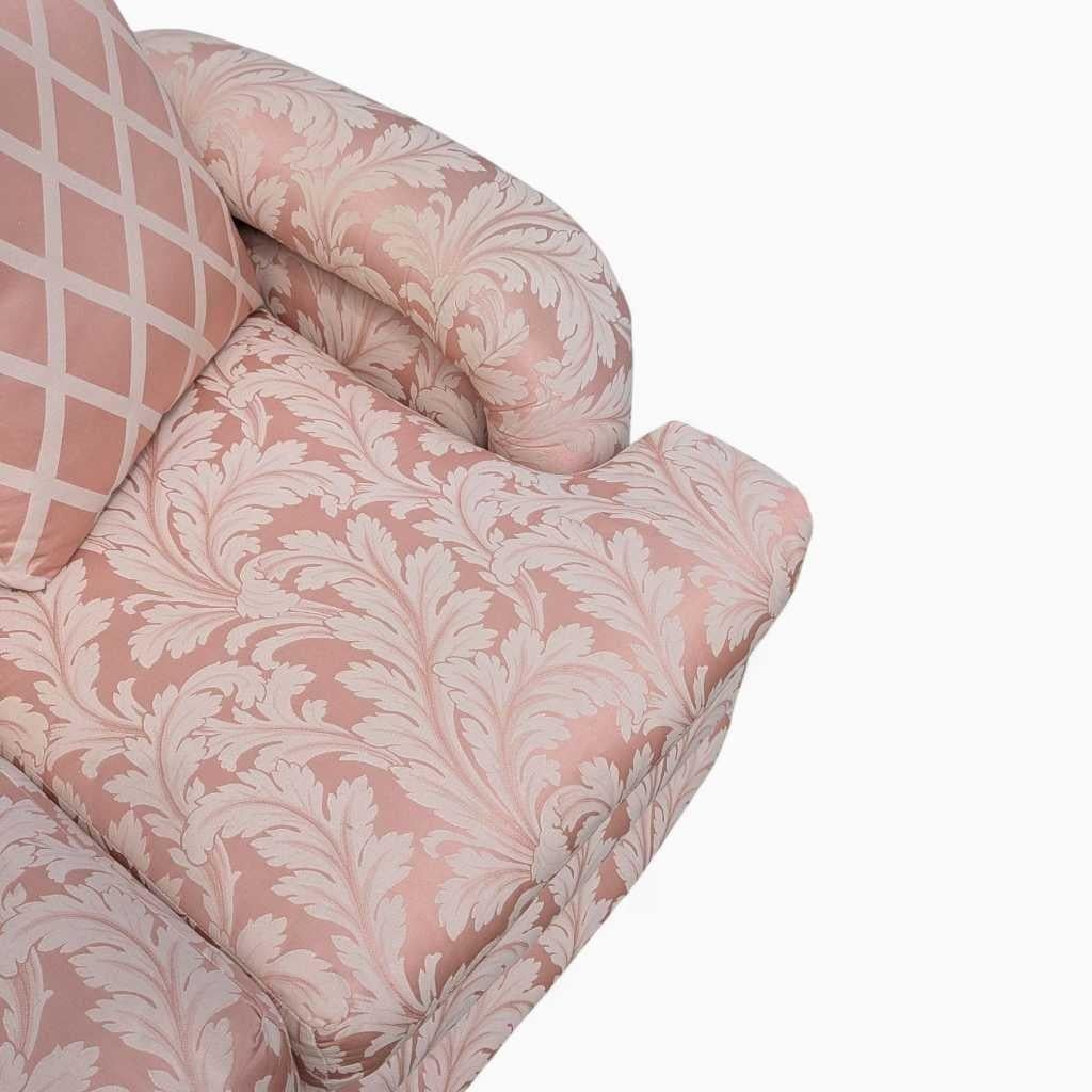 Divano componibile postmoderno anni '80, tappezzeria floreale rosa, USA, c.C. in vendita 12