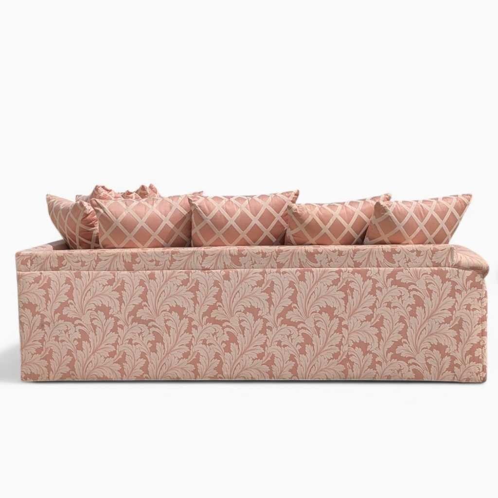 XX secolo Divano componibile postmoderno anni '80, tappezzeria floreale rosa, USA, c.C. in vendita