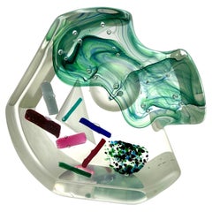 Postmodern Abstract Biomorphic Glass Sculpture