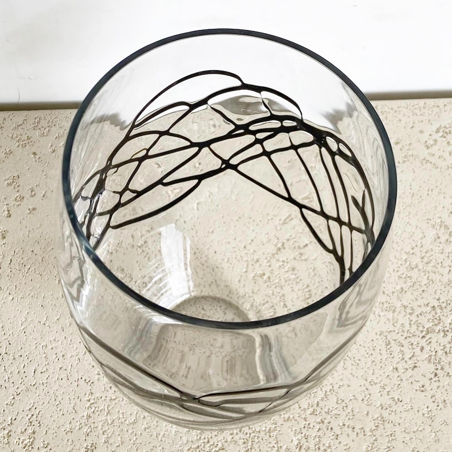 Postmodern Abstract Glass Vase In Good Condition For Sale In Delray Beach, FL