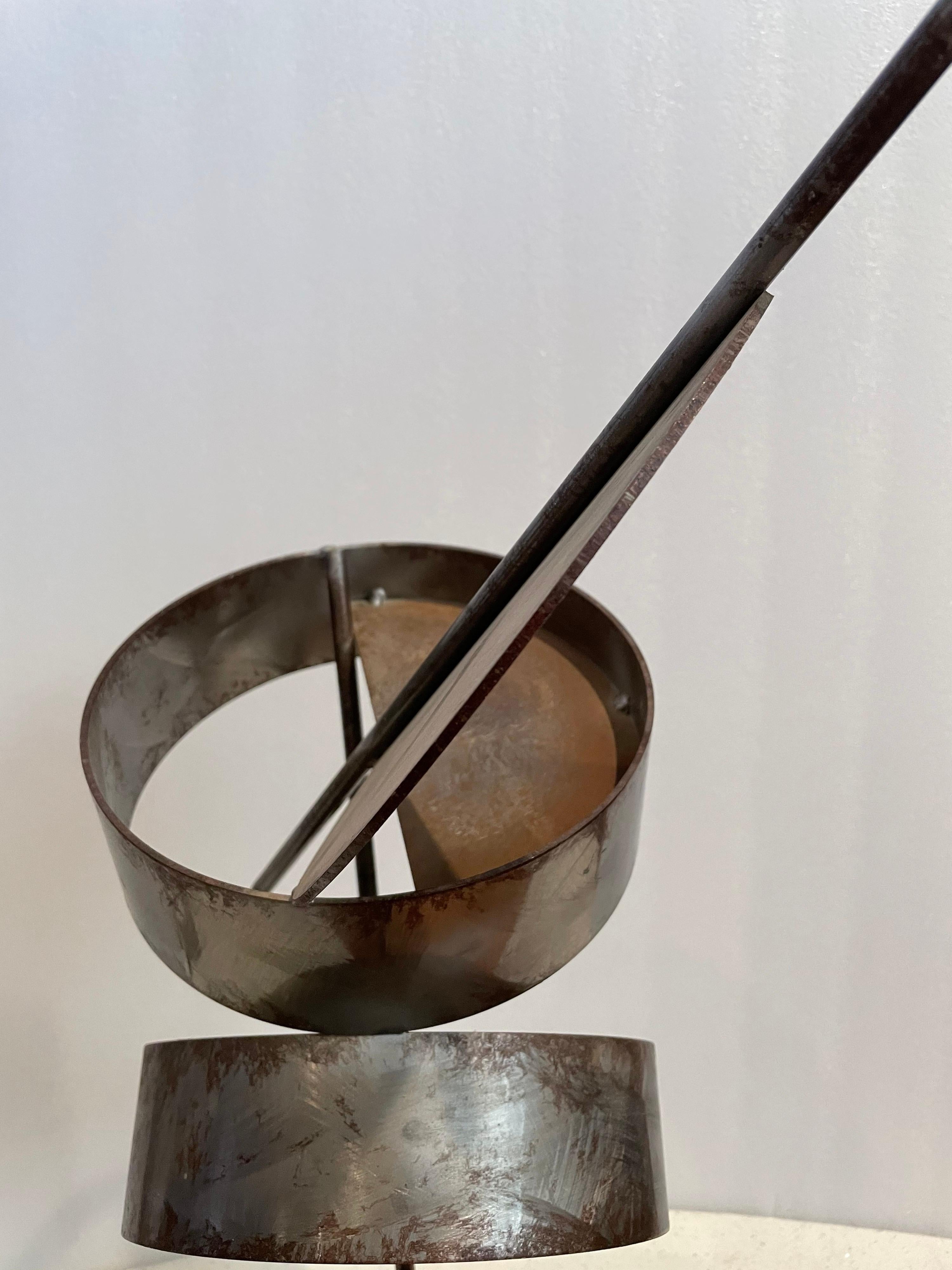 20th Century Postmodern Abstract Scupture by Curtis Jere Signed & Dated Marble & Steel For Sale