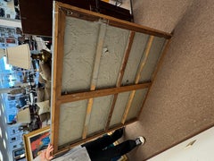 Postmodern Abstract Surrealism Impasto Oil on Antique Wood Paneling Signed