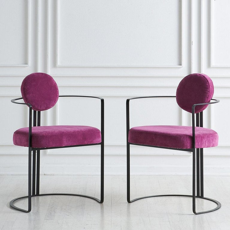Postmodern Accent Chair In Fuschia For Sale At 1stdibs