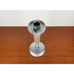 Postmodern Acrylic and Aluminum Candleholder, 1980s