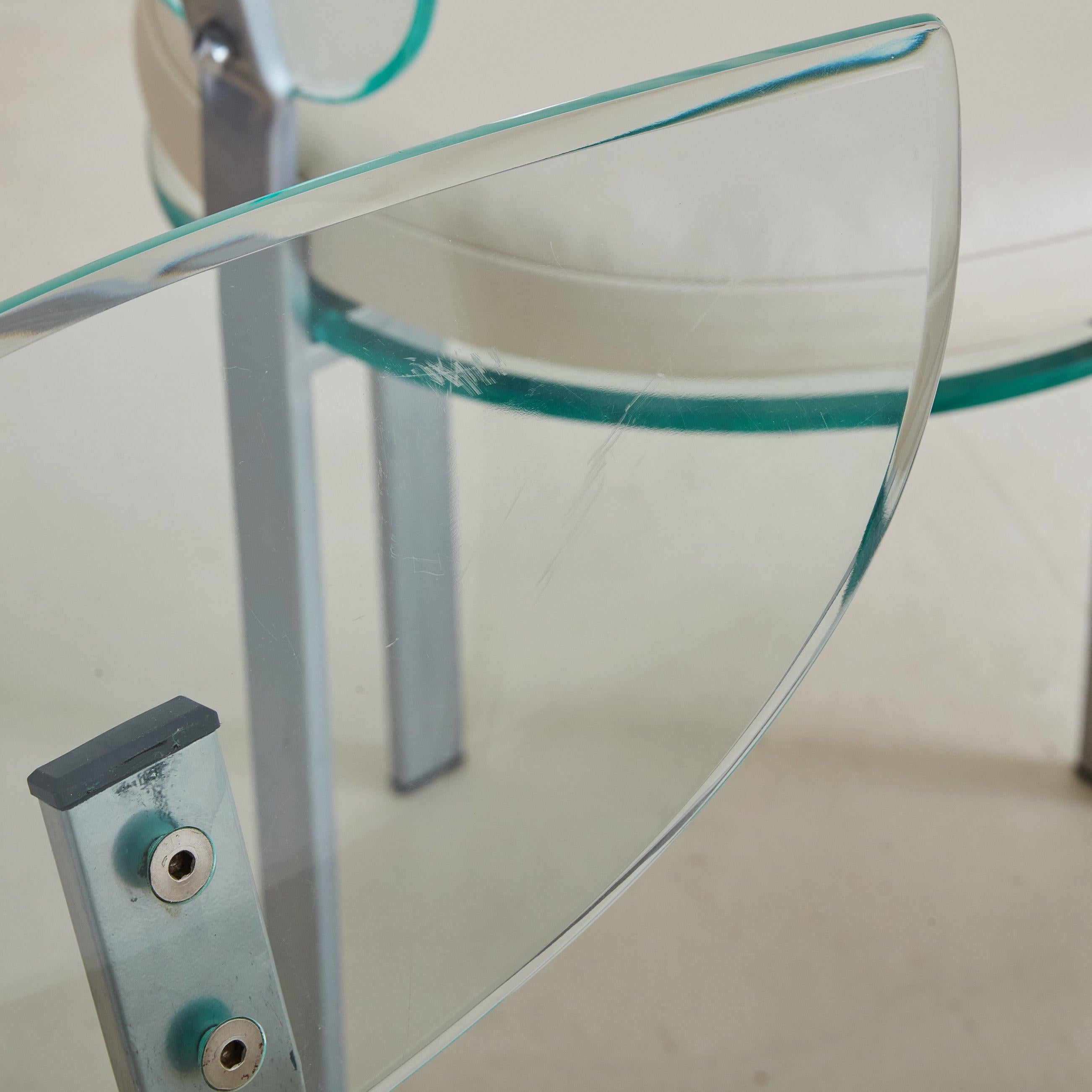Postmodern Acrylic Dining or Accent Chair with Leather Cushion, France 1980s For Sale 4