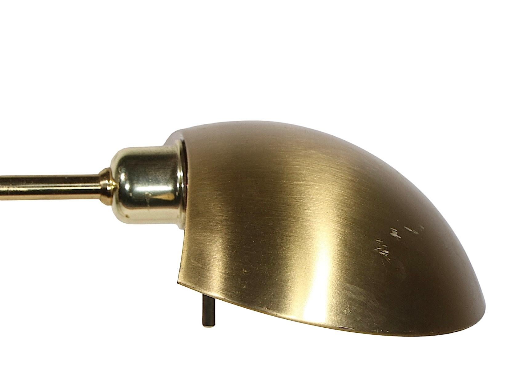 Postmodern Adjustable Two Light  Brass Floor Lamp by Holtkoetter Luechten 1