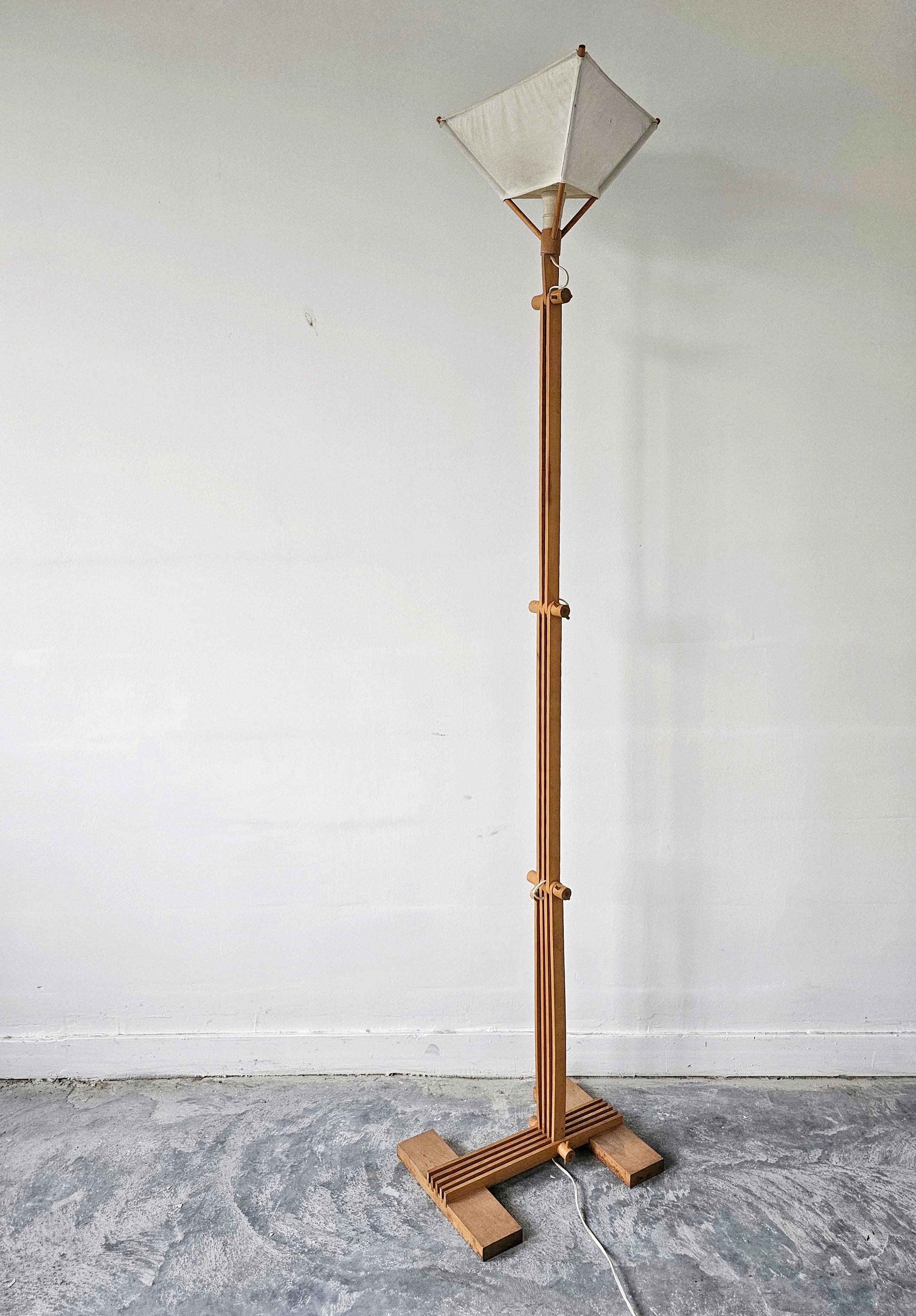 Postmodern Adjustable Zig-Zag Floor Lamp done in solid Beech 9